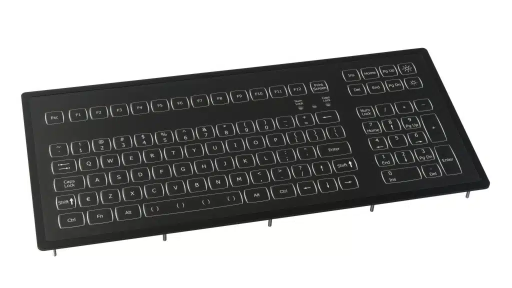 Teclado LED compacto KSM103B de Marine Keyboards