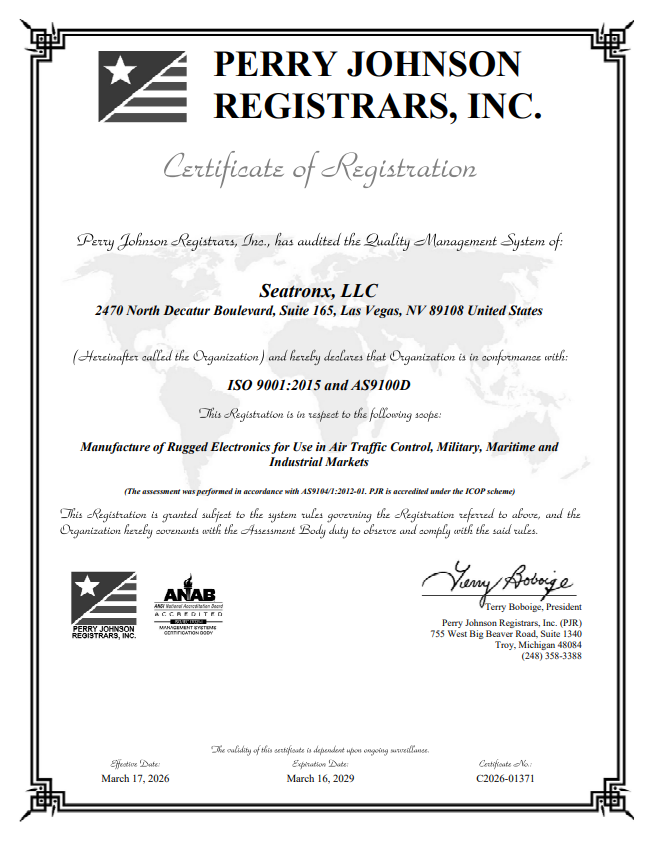 Certifications & Capabilities Statement AS9100
