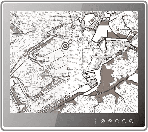 5 Marine Electronics Trends to Watch in 2027 image by Seatronx Seatronx ECDIS Marine Series Panel PC displaying an electronic nautical chart