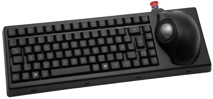 5 Marine Electronics Trends to Watch in 2027 image by Seatronx Seatronx MKBE87 MIL-SPEC rugged keyboard with an integrated optical trackball and emergency stop button