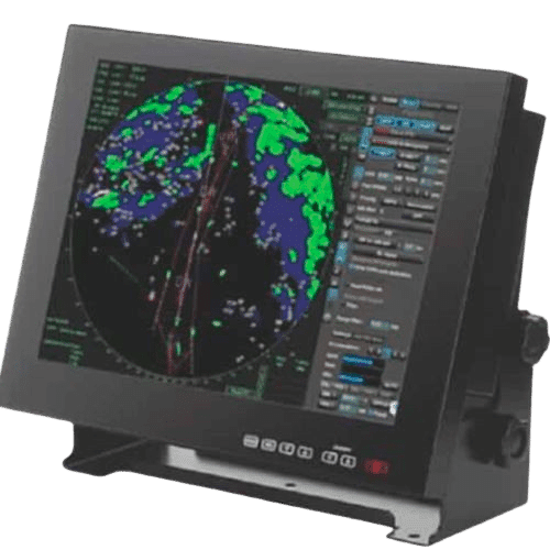 5 Marine Electronics Trends to Watch in 2027 image by Seatronx Seatronx XT Series waterproof marine display showing a radar image on a mounting bracket